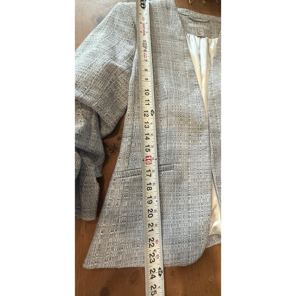 H&M Womens Textured Coastal Blazer Jacket Size 6 Office Corpcore Career Preppy - Picture 11 of 11